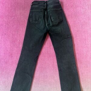 AGOLDE straight leg black demin